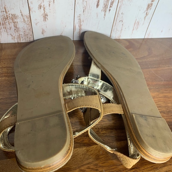 Madden Girl Sandals Multicolored Jewels Beige Sz 9 - Picture 4 of 4